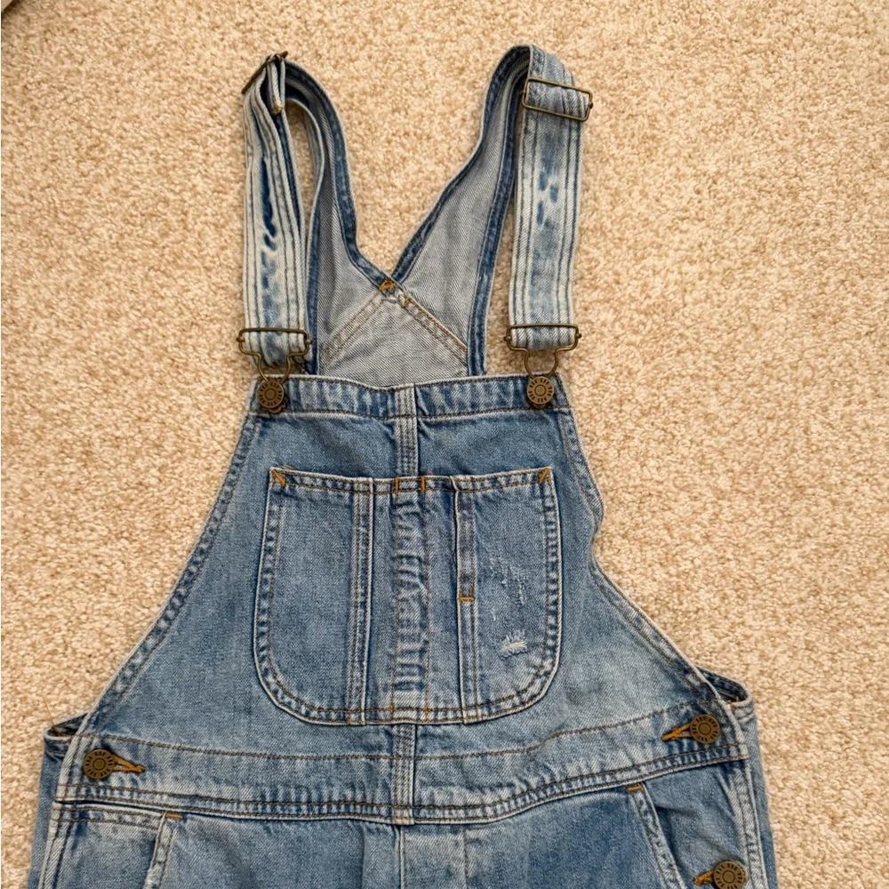 BDG Urban Outfitters Ryder Boyfriend Overall Light Wash Vintage Slash Size 4 - Picture 6 of 11